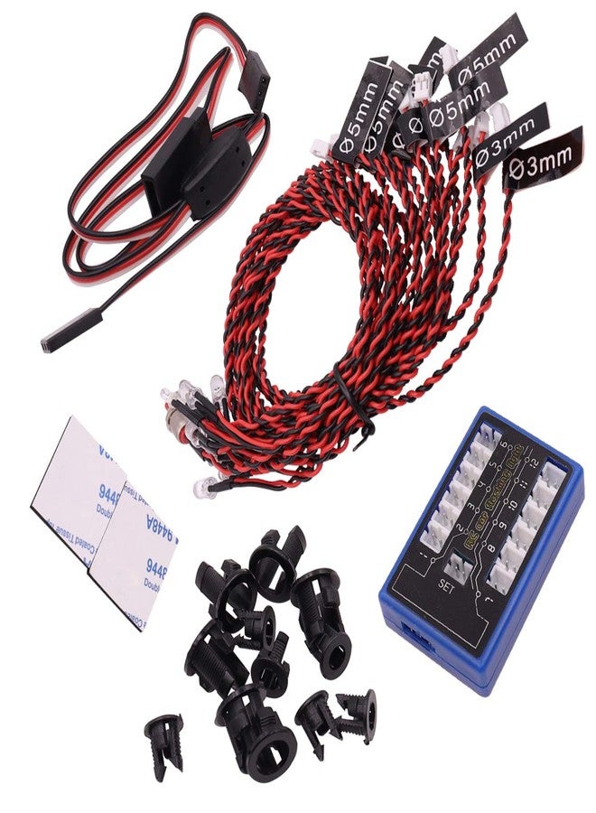 Treehobby Simulation of Flashing 12 LED Model car Lights 4 Operation Modes for 1/10 1/8 HSP Tamiya CC01 SCX10 rc Light kit Modified Remote Control Light Group - Image 3